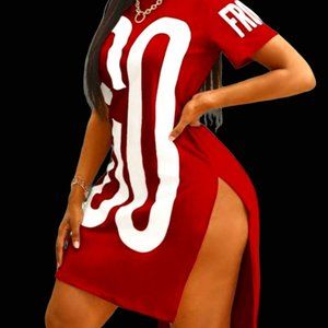 🆕️Double Split Summer Dress (Red)